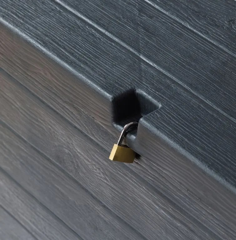 WOOD záhradný plastový úložný box 420 L, grafit