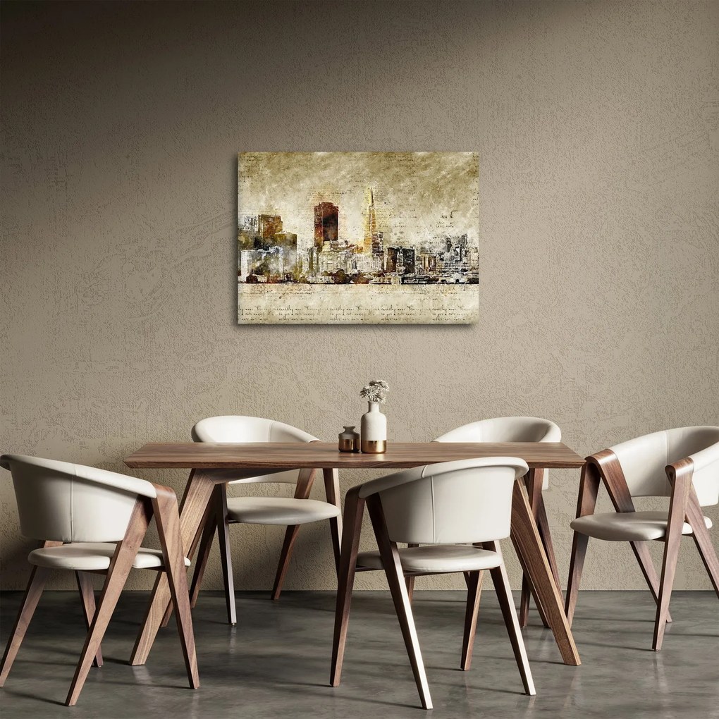 Obraz - Umelecky stvárnené mesto (70x50 cm)