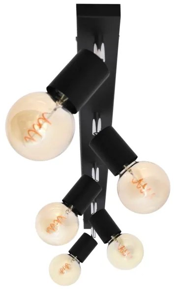 Bodové svietidlo TUNE 5xE27/20W/230V čierna