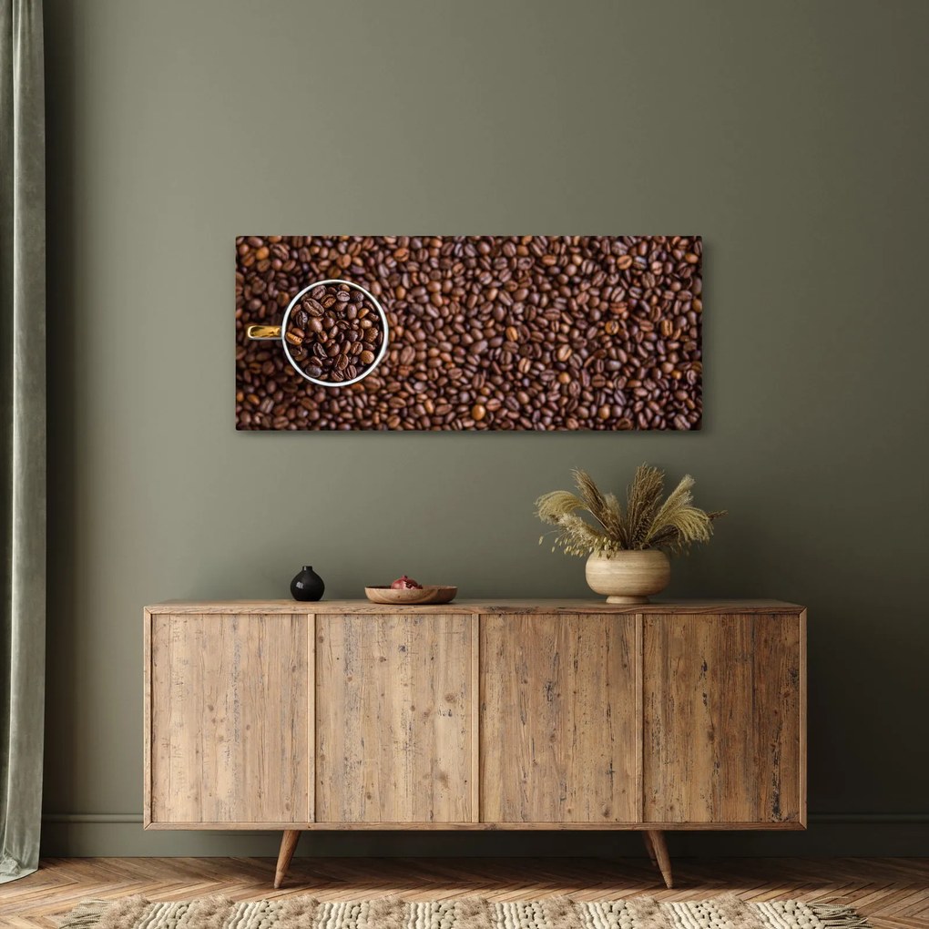 Obraz - kávové zrná (120x50 cm)