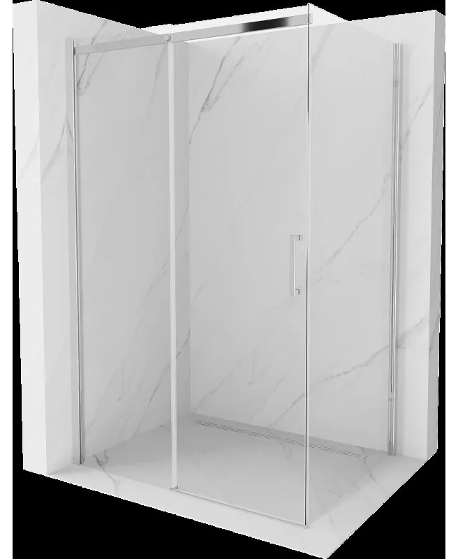 Mexen Omega sprchová kabína, posuvné dvere 140 x 100 cm, transparentnéné, chrómová - 825-140-100-01-00