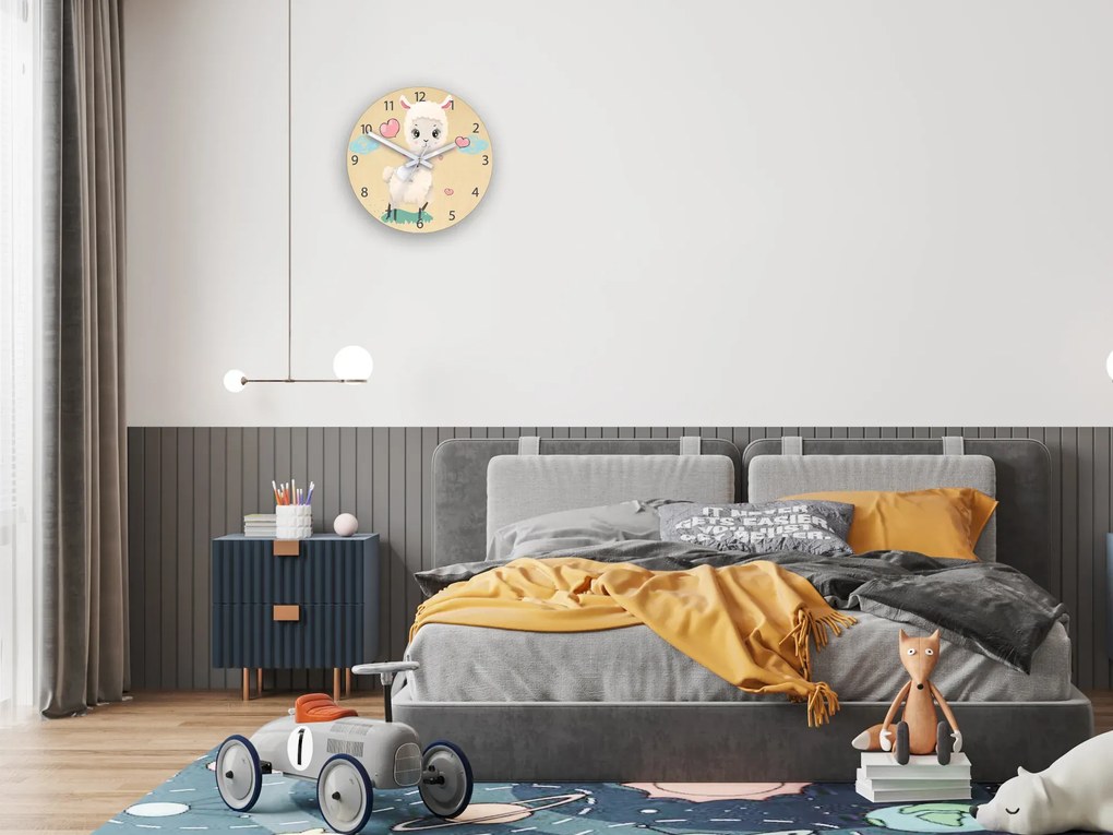 Detské nástenné hodiny Ami Ovečka 30 cm viacfarebné