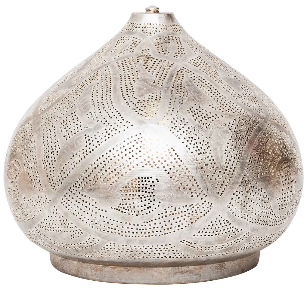 Stolová strieborná lampa Qahira D22