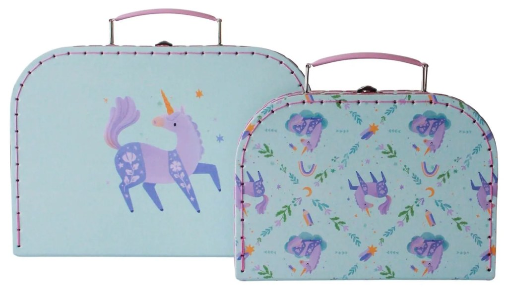 Bella Rose Detský kufrík Jednorožec – set 2 ks