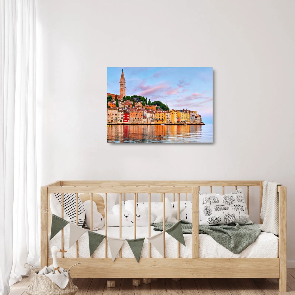 Sklenený obraz - Rovinj, Chorvátsko (70x50 cm)