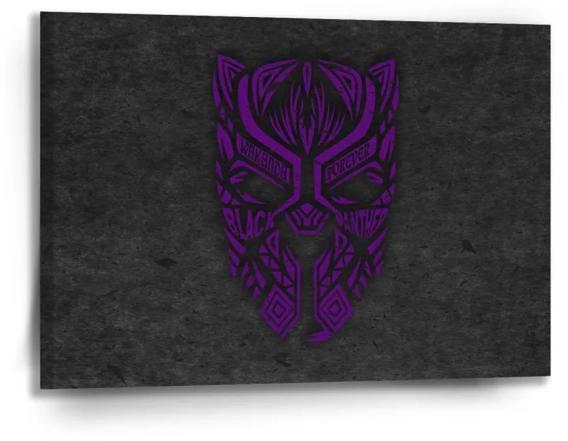 Sablio Obraz BLACK PANTHER wakanda forever Fialový - 90x60 cm