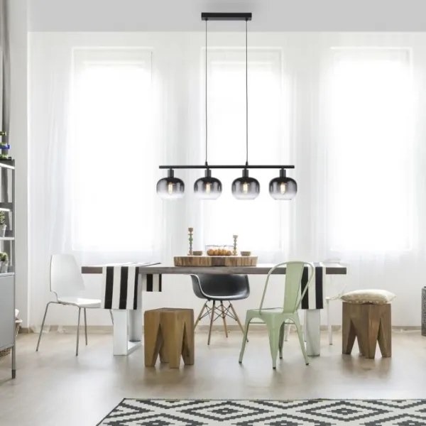 JUST LIGHT. 15421-18 - Luster na lanku ZEA 4xE14/25W/230V čierna