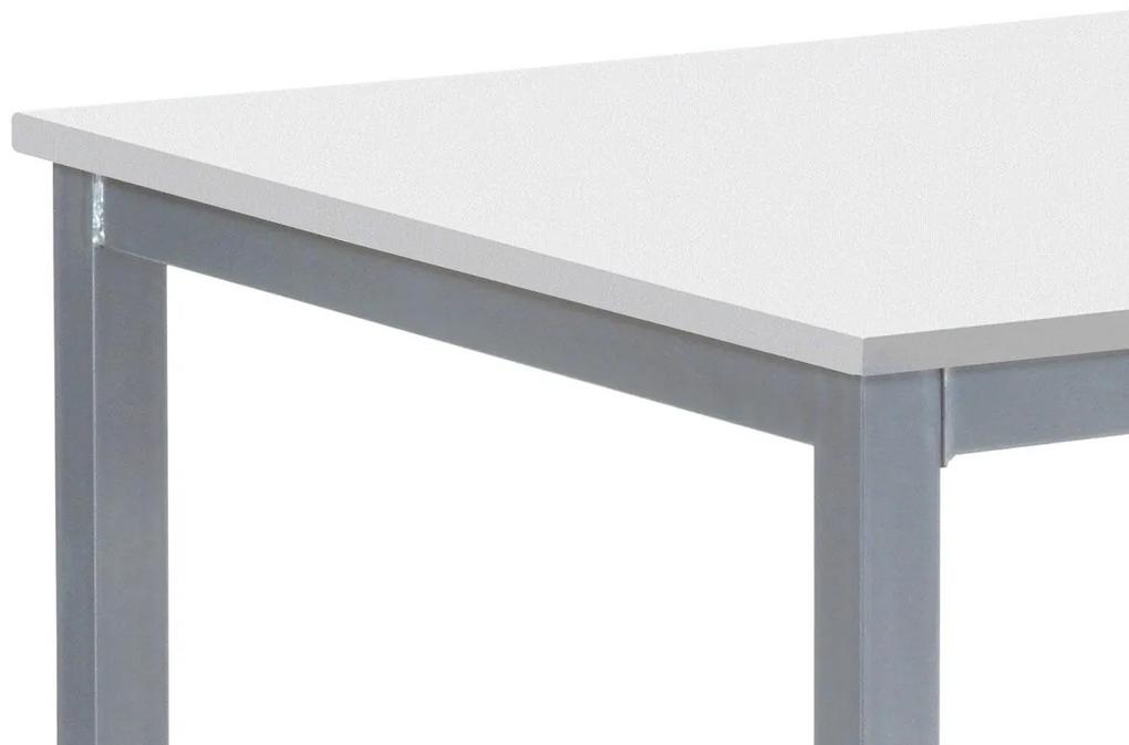Autronic -  Jedálenský stôl GDT-202 WT, 110x70, MDF biela / šedý lak