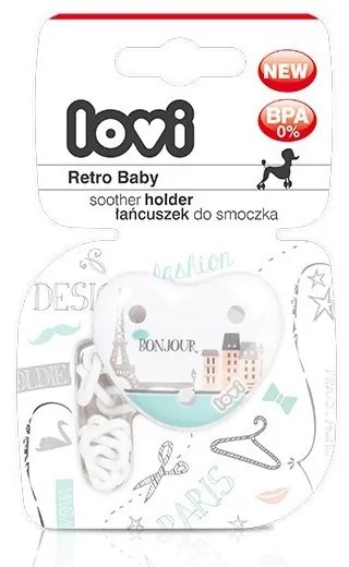 Canpol Babies retiazka s klipsou RETRO BABY