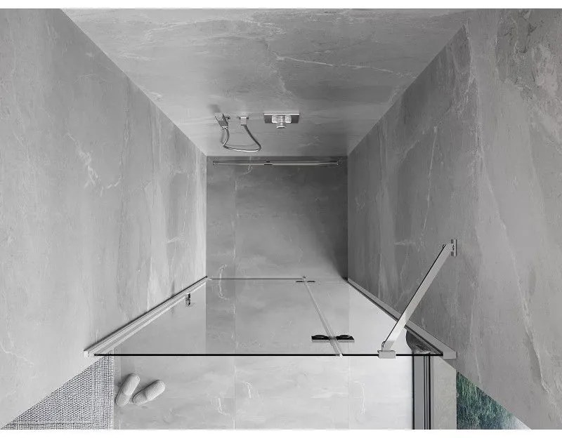 Mexen Mist-H, 1-krídlové sprchové dvere pravé 90 cm, číre sklo, chrómový profil, 8A5-090-000-01-00-P