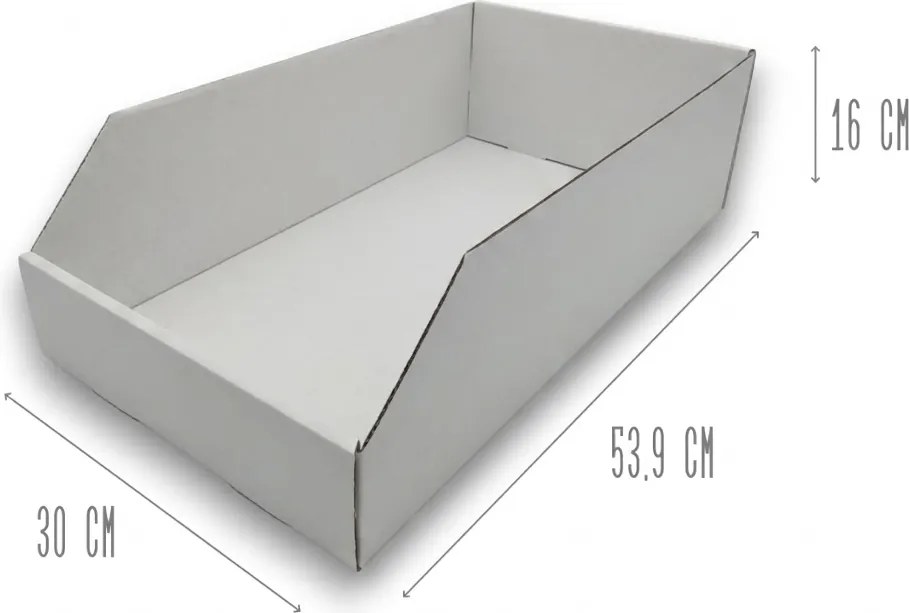 KARTON PAK Úložné boxy na oblečenie, organizéry do skrine BIELY KARTÓN 30 x 54 cm
