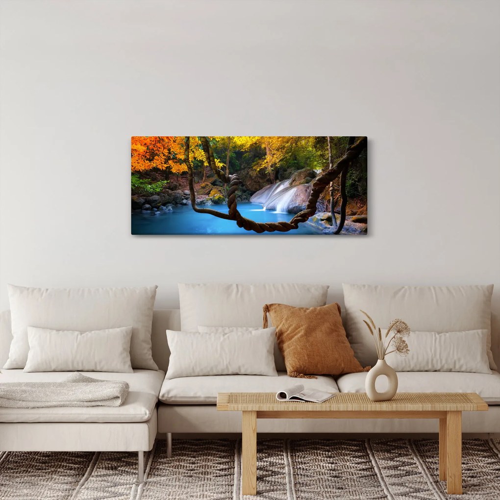 Obraz - Vodopády v Ázii (120x50 cm)
