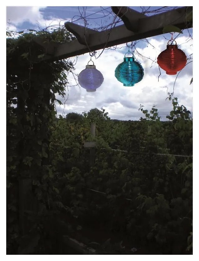 Biely vonkajší solárny LED lampáš Star Trading, ø 20 cm