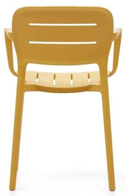 Žltá plastová záhradná stolička Morella – Kave Home