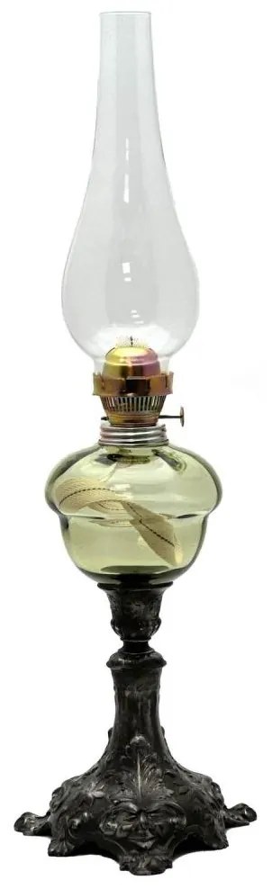 Petrolejová lampa BARBORA 54 cm lesná zelená