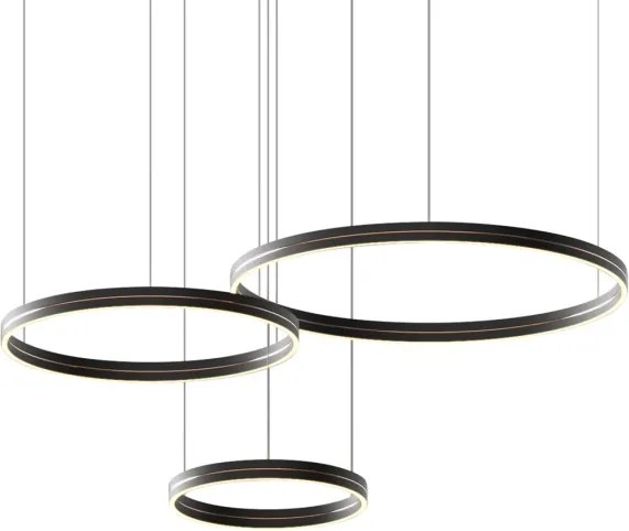 LED Luster na lanku GRAVITY LED/108W/230V čierna