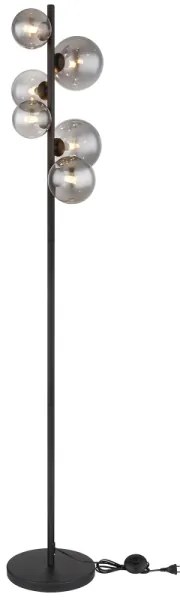 Globo 56133-6S - LED Stojacia lampa RIHA 6xG9/3,5W/230V dymová/čierna