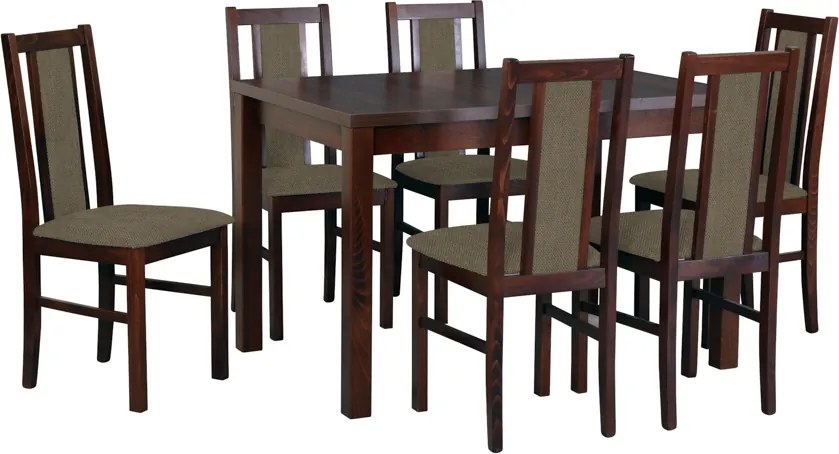 MEBLINE Stôl MAX 5 + stoličky BOS 14 (6ks.) - súprava DX14
