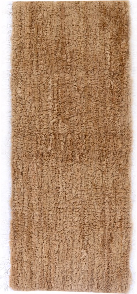 Hnedý koberec z ovčej vlny