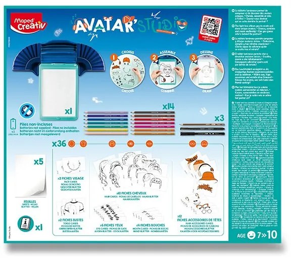 Súprava Maped Creativ Avatar Studio tabuľka s podsvietením