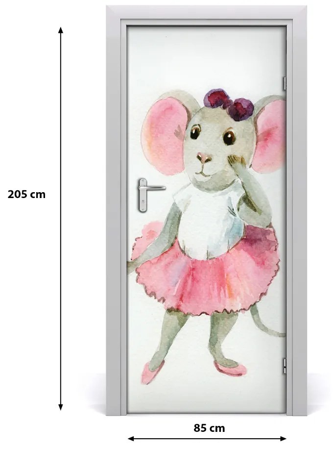 Samolepiace fototapety na dvere myš balet 85x205 cm
