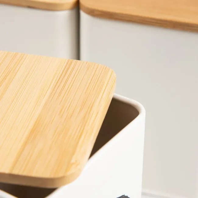 Sada troch nádob ROSARIO s bambusovým vekom 747274 (3 ks)