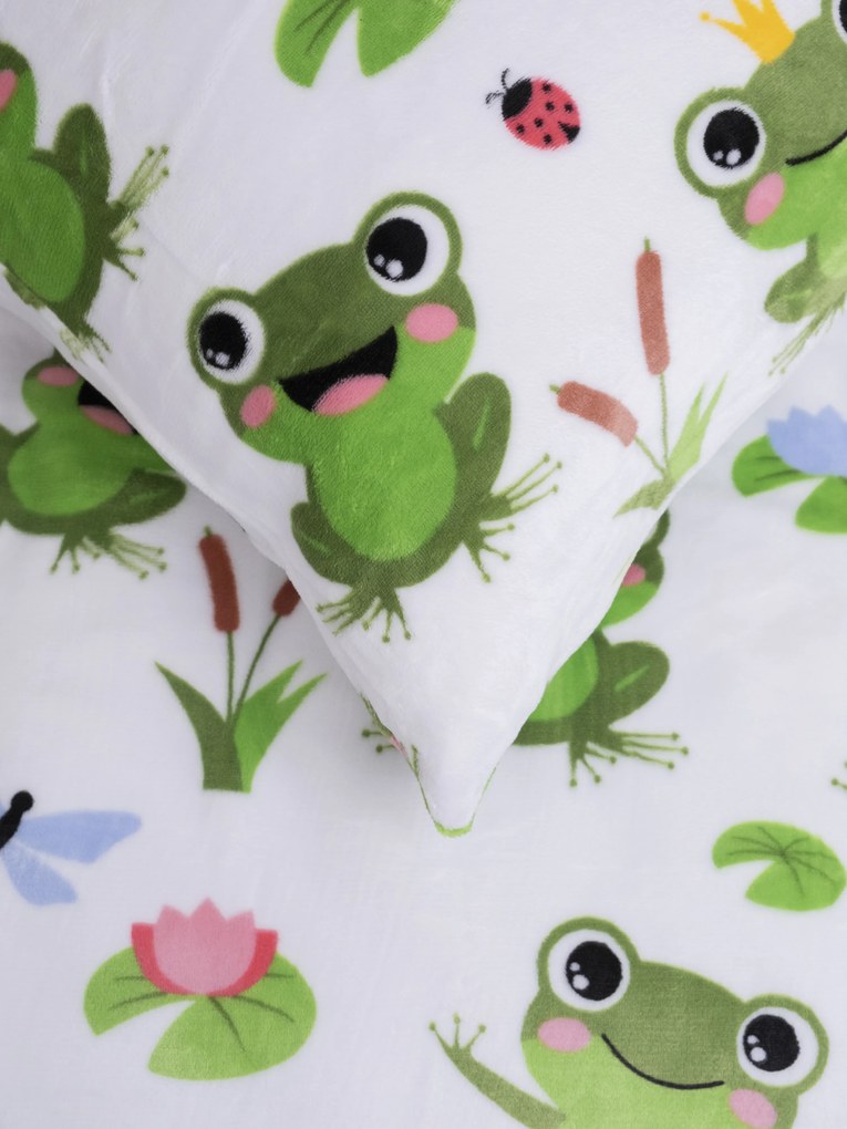 Obliečka na vankúš mikroplyš Exclusive 50 × 70 cm - Žabky