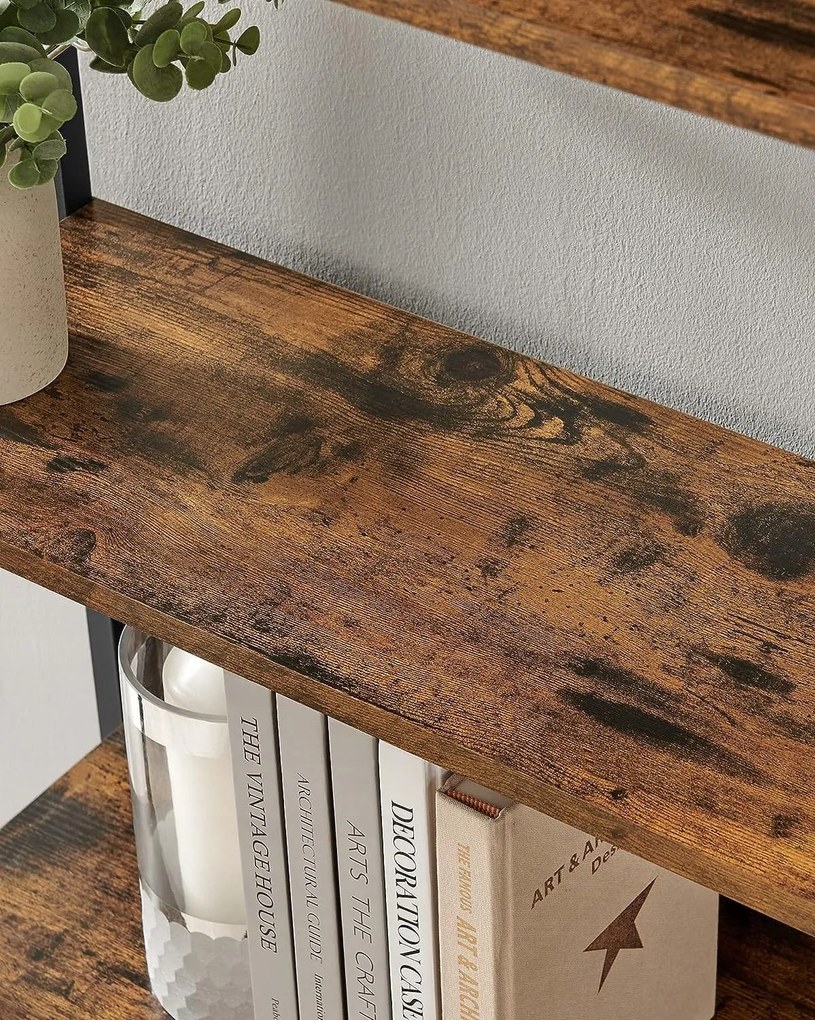 Knižnica TAYLOR 6 políc 186x60cm, rustikálne hnedá