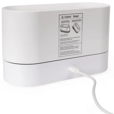 LED RGB Ultrazvukový aróma difúzor a zvlhčovač vzduchu s podsvietením 180ml biela