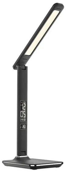 Solight WO45-B - LED stolná lampa s displejom LED/9W/230V čierna