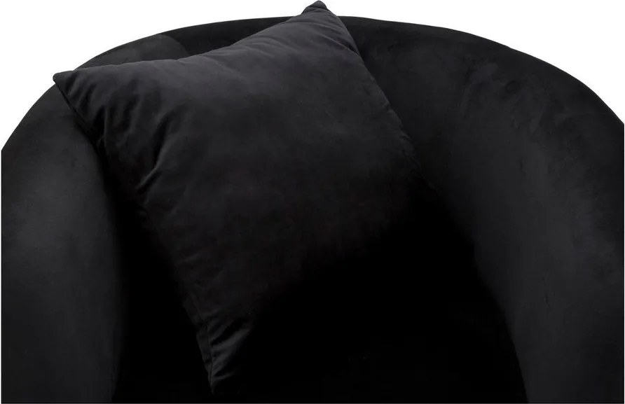 Čierne zamatové kreslo Bucarest – Mauro Ferretti