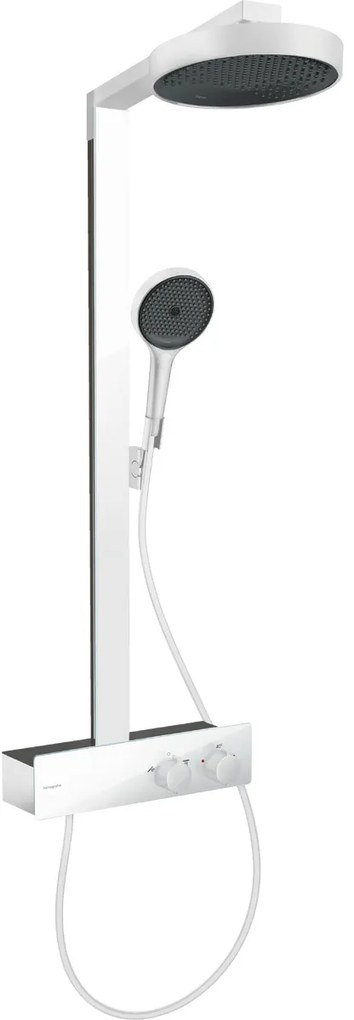 Hansgrohe Rainfinity, Showerpipe 250 1jet EcoSmart s termostatom ShowerTablet 350, biela matná, HAN-28742700
