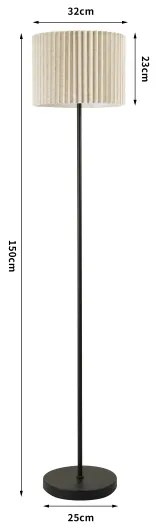 Brilagi - Stojacia lampa NORDIC WAVE 1xE27/15W/230V ľan/čierna