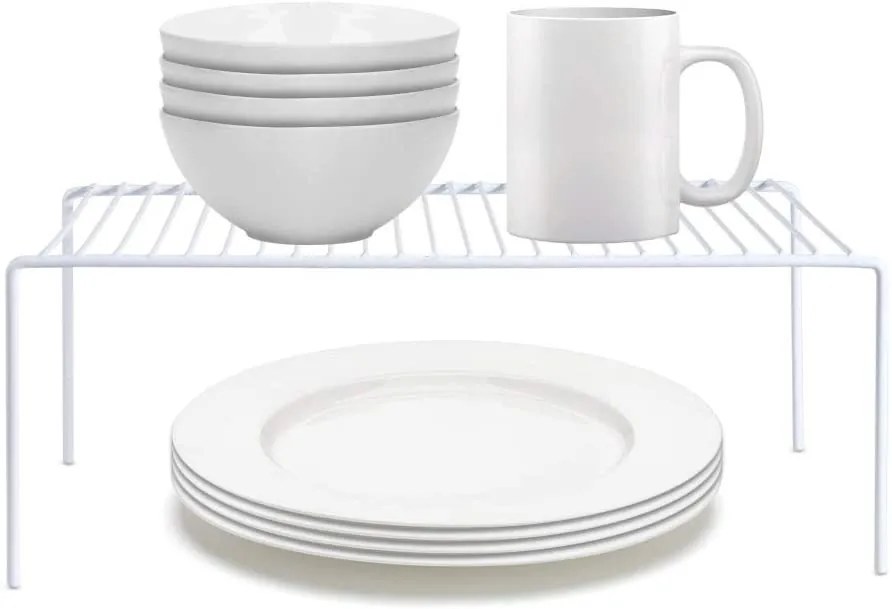 CONFORTIME Prídavná polica, biely kov, obdĺžnik CONFORTIME, 42x21,5x15