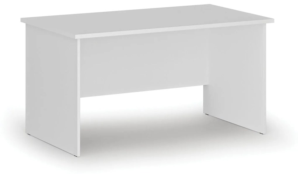 Kancelársky písací stôl rovný PRIMO WHITE, 1400 x 800 mm, biela