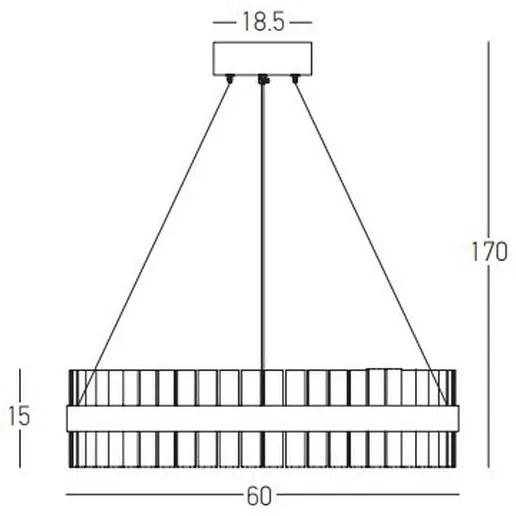 Zambelis 22039 - LED Stmievateľný luster na lanku LED/56W/230V zlatá