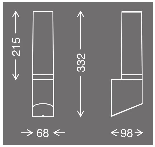 Telefunken 311305TF - LED Vonkajšie nástenné svietidlo LED/8W/230V IP44