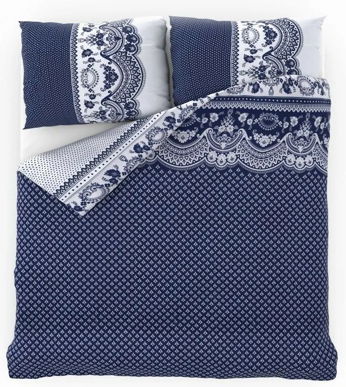 Kvalitex Bavlnené obliečky Canzone modrá, 140 x 200 cm, 70 x 90 cm