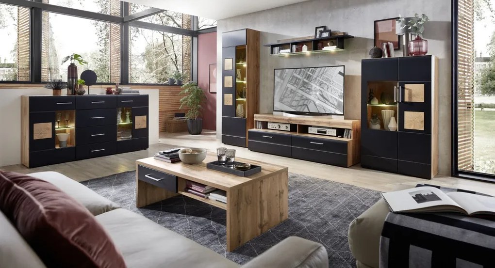 Obývacia stena Sonate, s osvetlením