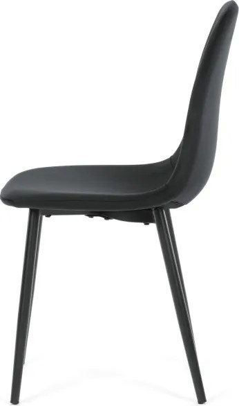 Jedálenská stolička zamatová, čierna CT-V2971 BK4