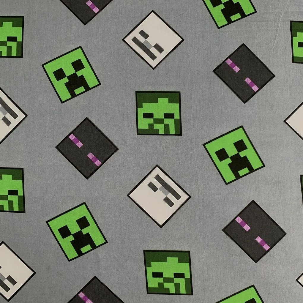 Jerry Fabrics Bavlnené obliečky Minecraft Hostile Mobs svietiace, 140 x 200 cm, 70 x 90 cm