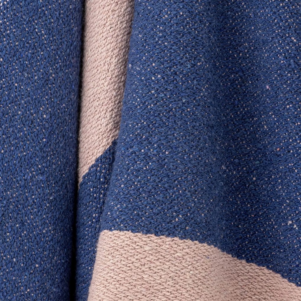 Bloomingville Prehoz z recyklovanej bavlny Cadeo Blue 130 × 160 cm