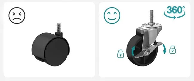 Vešiakový stojan na kolieskach KOJO čierny