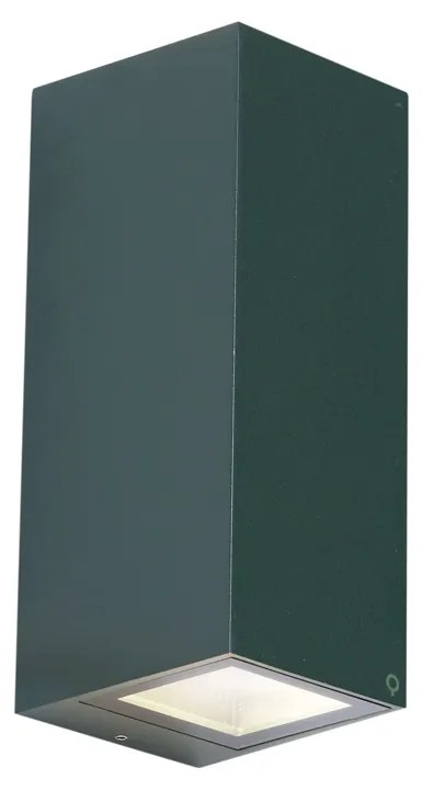 Moderné nástenné svietidlo tmavozelené 2-svetlá GU10 70mm IP54 - Baleno