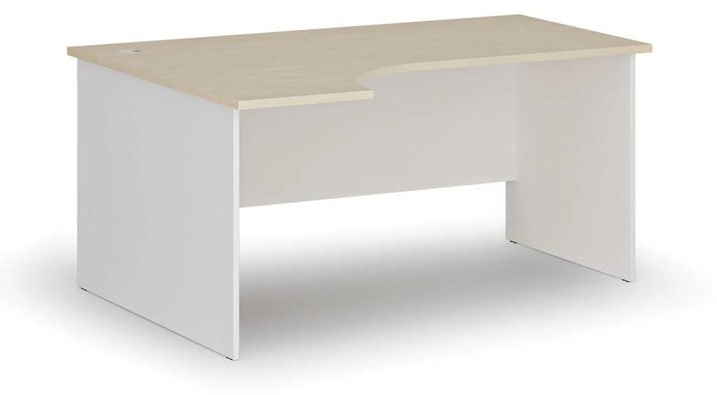 Kancelársky rohový pracovný stôl PRIMO WHITE, 1600 x 1200 mm, ľavý, biela/grafit