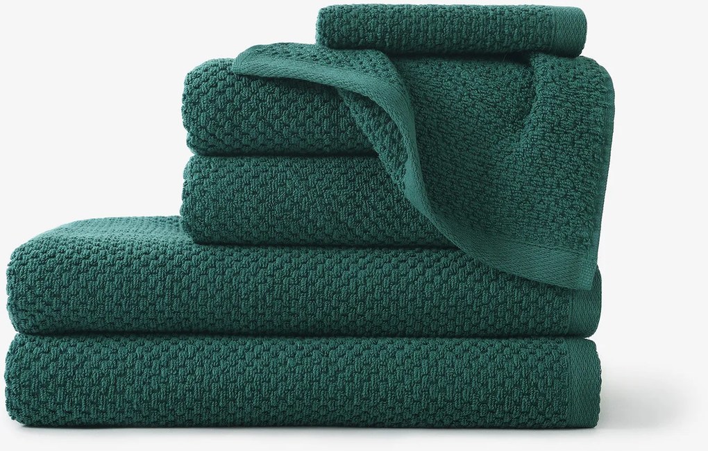 Goldea bavlnený froté uterák / osuška micro pure - smaragdovo zelený 50 x 100 cm