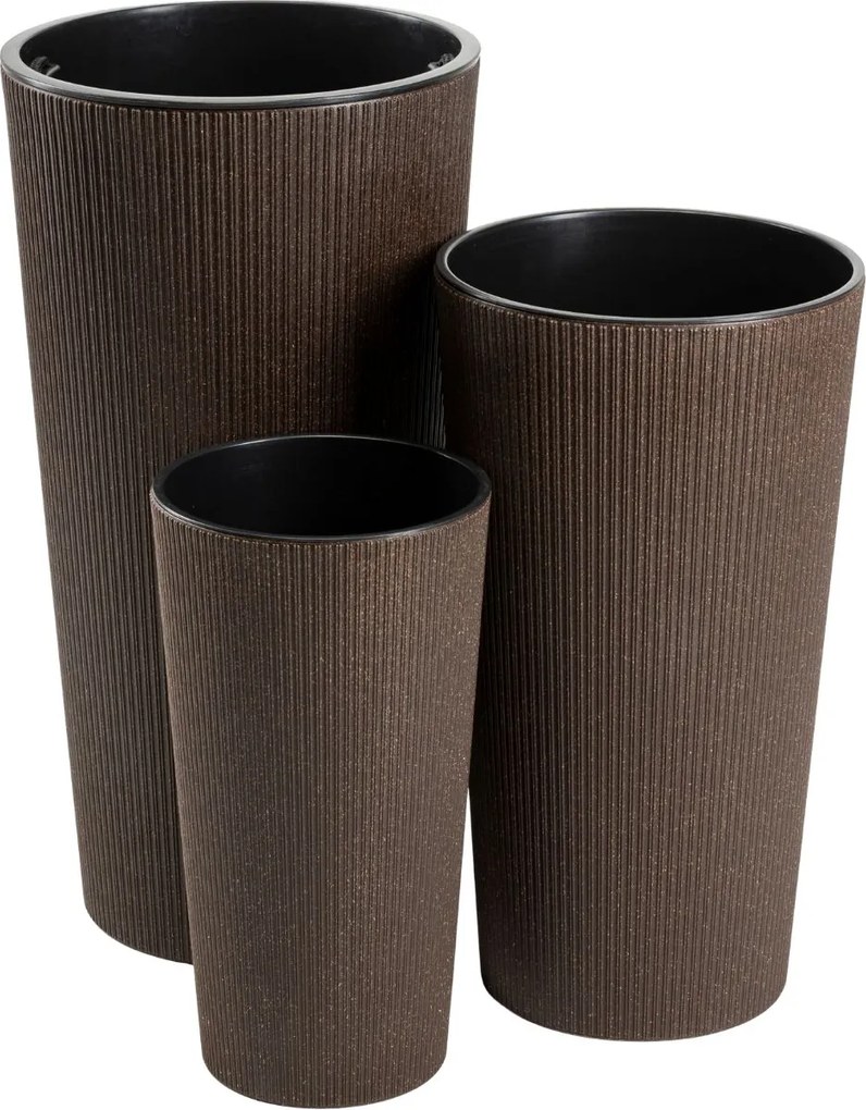 PLASTOVÝ KVETINÁČ URBANIKA ECO 46,5X25,5 CM TMAVOHNEDÁ