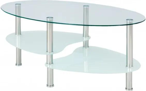 Sconto Konferenčný stolík HAMBURG sklo/oceľ