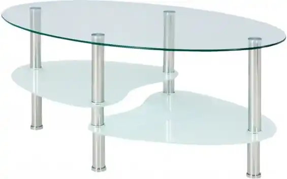 Sconto Konferenčný stolík HAMBURG sklo/oceľ | Biano