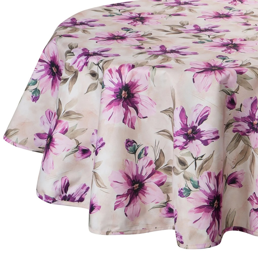 ZÁHRADNÝ VODEODOLNÝ OBRUS GARDEN (FI) 150 CM KVETY
